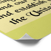 De Grondwet van de Verenigde Staten van Amerika Poster (Hoek)