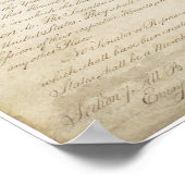 De Grondwet van de Verenigde Staten van Amerika Poster (Hoek)