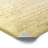 De Grondwet van de Verenigde Staten van Amerika Poster (Hoek)