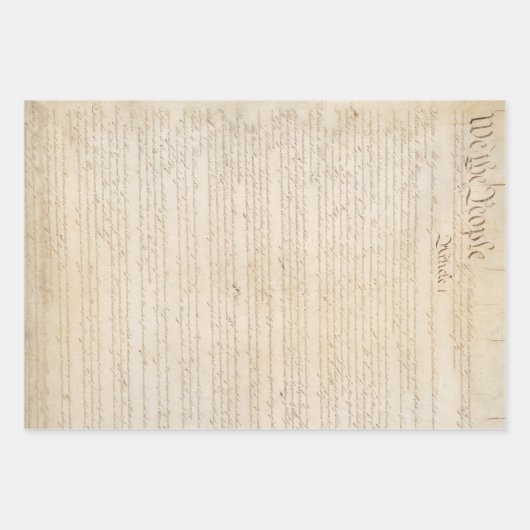 De grondwet van de Verenigde Staten, wij het volk Inpakpapier Vel (Voorkant 2)