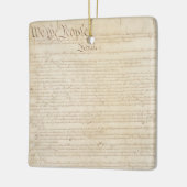 De grondwet van de Verenigde Staten, wij het volk Keramisch Ornament (Links)