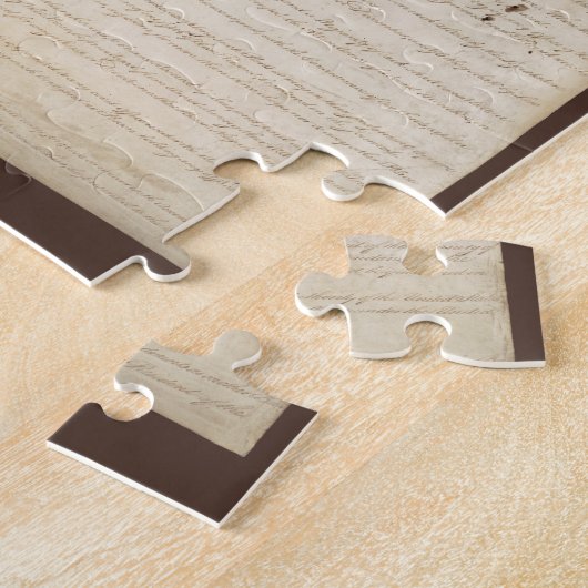 De grondwet van de Verenigde Staten, wij het volk Legpuzzel (Zijkant)