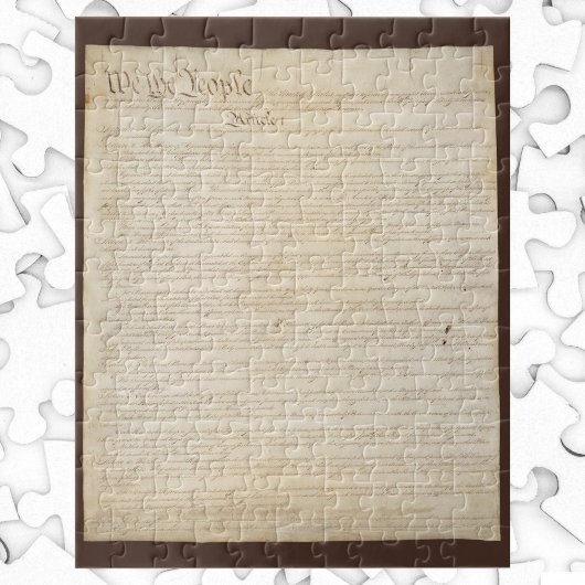De grondwet van de Verenigde Staten, wij het volk Legpuzzel