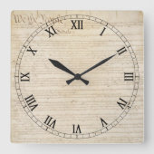 De grondwet van de Verenigde Staten, wij het volk Vierkante Klok (Voorkant)