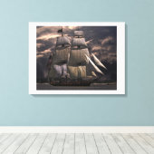 De grondwet van de VS "Oude IJzeren Zijde". Canvas Afdruk (Insitu (Houten vloer))