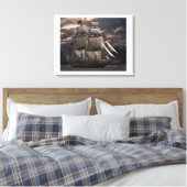 De grondwet van de VS "Oude IJzeren Zijde". Canvas Afdruk (Insitu (Slaapkamer))