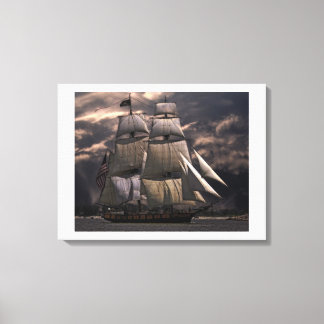 De grondwet van de VS "Oude IJzeren Zijde". Canvas Afdruk