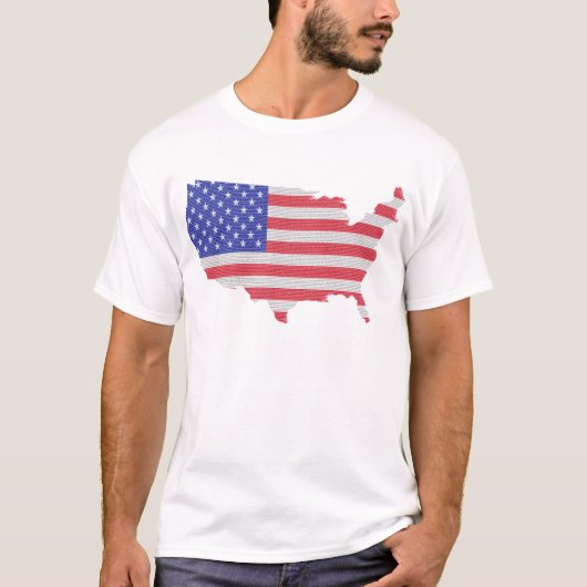 De grondwet van de VS vormde Amerika T-shirt (Voorkant)