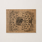 De Grondwet van Louisiana en de leden van de Conve Legpuzzel (Horizontaal)