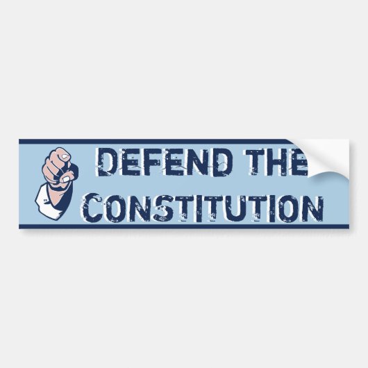De Grondwet verdedigen Bumpersticker (Voorkant)