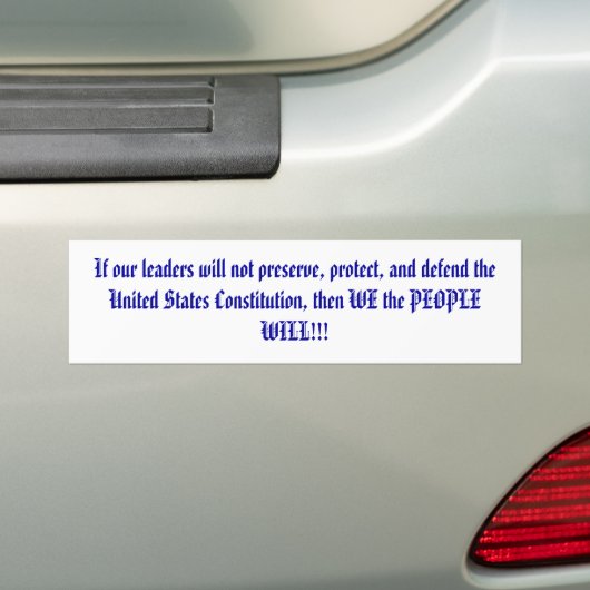 De Grondwet verdedigen Bumpersticker (Op auto)