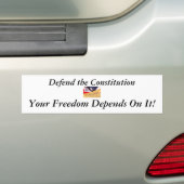 De Grondwet verdedigen Bumpersticker (Op auto)