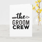 De Groom Crew Kaart (Gele Bloem)