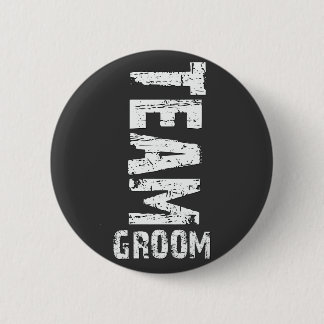 De Groom Extra Grote van het team Tekst Ronde Button 5,7 Cm