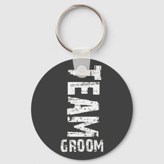 De Groom Extra Grote van het team Tekst Sleutelhanger (Voorkant)
