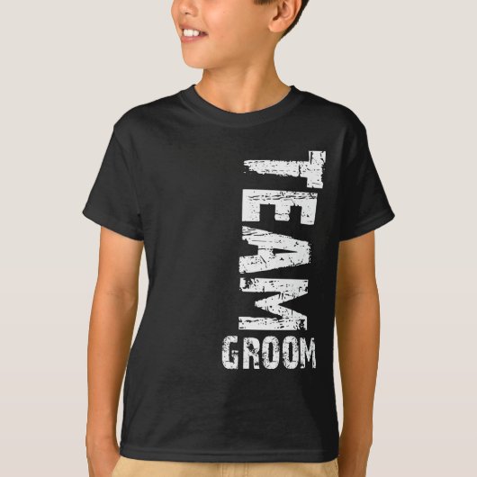 De Groom Extra Grote van het team Tekst T-shirt (Voorkant)