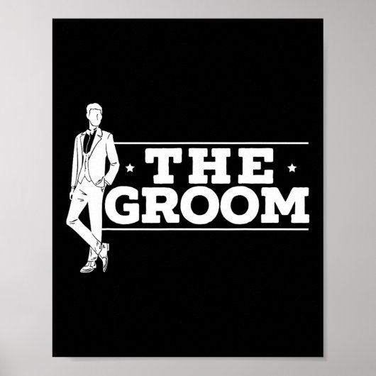 De Groom Fiancee Night Wedding Bachelor Part Poster (Voorkant)