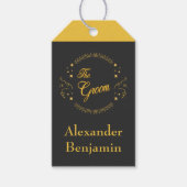De Groom Gold Wedding Modern personaliseren Cadeaulabel (Voorkant)