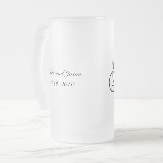 De Groom Honeymoon Beer Mok Black (Voorkant links)