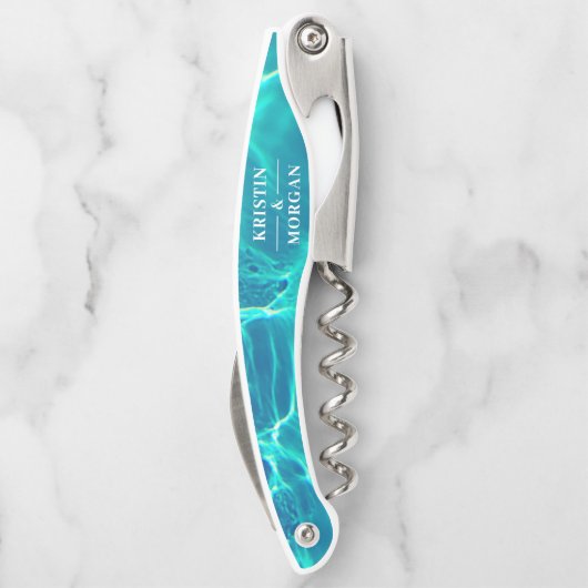 De Groom Naam van de Beach Weddenschap Kurkentrekker (Achterkant)