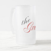 De Groom (rood) Matglas Bierpul (Voorkant links)