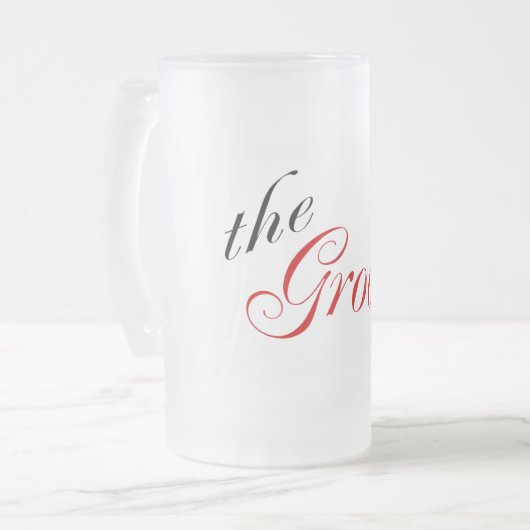 De Groom (rood) Matglas Bierpul (Voorkant links)