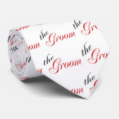 De Groom (rood) Stropdas (Opgerold)