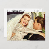 De Groom van de Bride van de Passen getrouwd, Ver Aankondigingskaart (Voorkant / Achterkant)