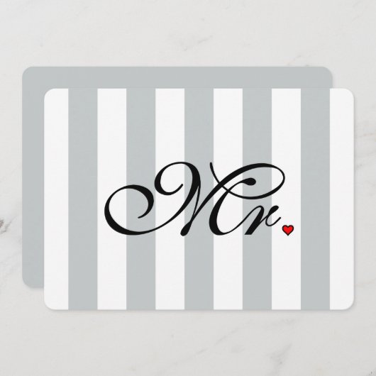 De Groom van de heer Husband klikt om Kleurstripes (Voorkant / Achterkant)