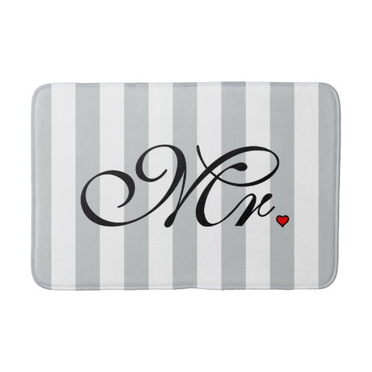 De Groom van de heer Husband klikt om Kleurstripes Badmat (Voorkant)