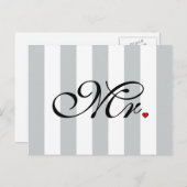 De Groom van de heer Husband klikt om Kleurstripes Briefkaart (Voorkant / Achterkant)