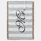 De Groom van de heer Husband klikt om Kleurstripes Deken (Voorkant Verticaal)