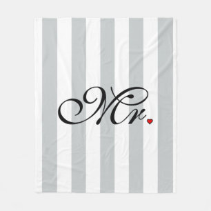 De Groom van de heer Husband klikt om Kleurstripes Fleece Deken