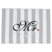 De Groom van de heer Husband klikt om Kleurstripes Groot Cadeauzakje (Achterkant)