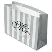 De Groom van de heer Husband klikt om Kleurstripes Groot Cadeauzakje (Achterkant Gekanteld)