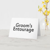 De Grooms Entourage Black Kaart (Gele Bloem)