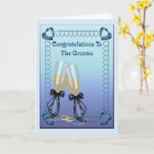 De Grooms Kaart (Gele Bloem)