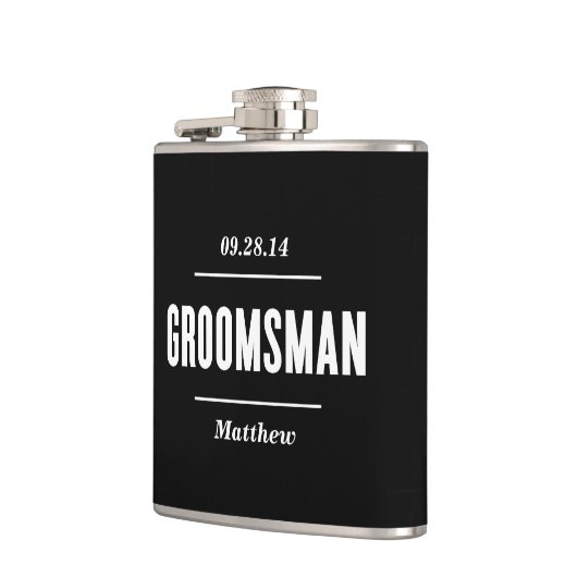 De Groomsman | Weddenschap Heupfles (Links)