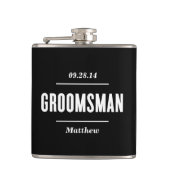 De Groomsman | Weddenschap Heupfles (Voorkant)