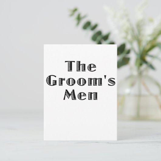 De Groomsmen Briefkaart (Staand voorkant)