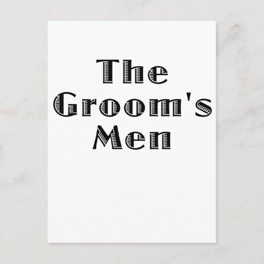 De Groomsmen Briefkaart (Voorkant)