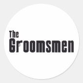 De Groomsmen (maffia) Ronde Sticker (Voorkant)