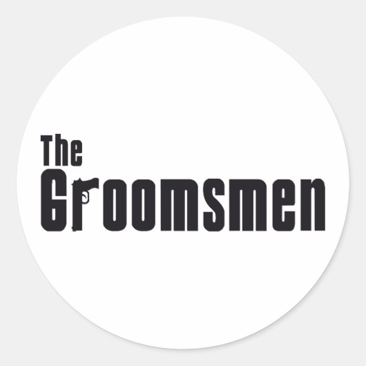 De Groomsmen (maffia) Ronde Sticker (Voorkant)