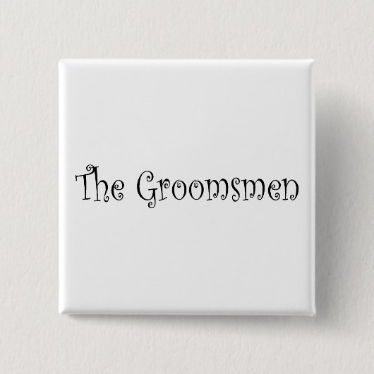 De Groomsmen Vierkante Button 5,1 Cm (Voorkant)