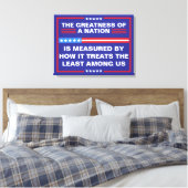 De Grootheid van een Natie Politiek Canvas Afdruk (Insitu (Slaapkamer))