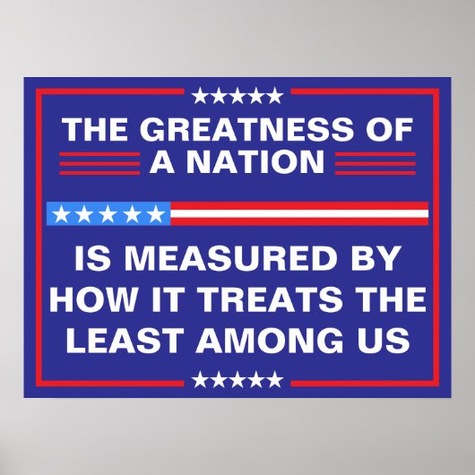 De Grootheid van een Natie Politiek Poster (Voorkant)