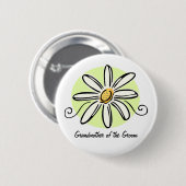 De Grootmoeder van de zonnebloem van de Ronde Button 5,7 Cm (Voorkant /achterkant)