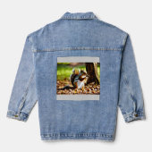 De Grootmoedige Eekhoorn Denim Jacket (Achterkant)