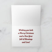 De Grootouders van de Uilen van Kerstmis Feestdagen Kaart (Binnen)