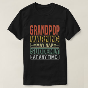De grootpop-waarschuwing kan op elk moment plots d t-shirt